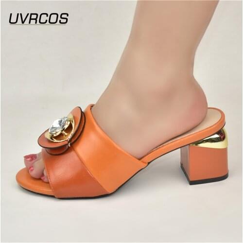 Latest Design 2021 Sexy Platform Pumps Elegant Fashion Orange Casual Shoes Women Sandals Plus Size 2021 Summer Woman Slippers