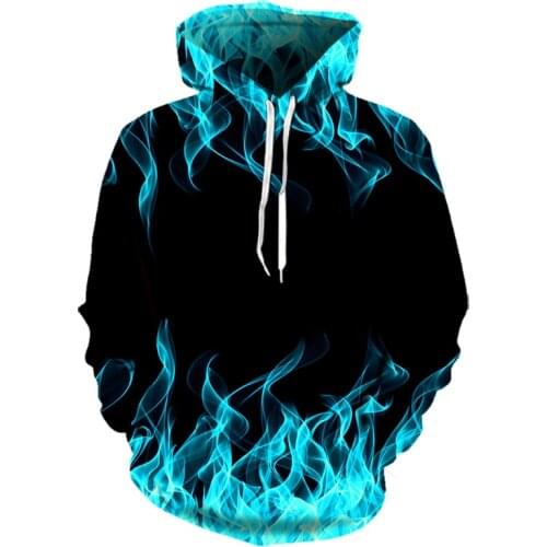 2021 New Dazzling Flame Hoodie 3D Digital Printing Sweatshirt Mens/womens Hooded Spring and Autumn Jacket Mens Clothing