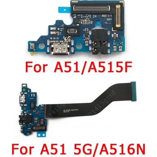Original Charging Port For Samsung Galaxy A51 5G Charge Board USB Connector PCB Socket Flex Mic Replacement Repair Spare Parts
