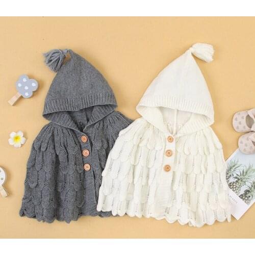 0-3T Newborn Kid Baby Girl Sweater Autumn Winter Knitted Cloak Cute Sweet Cardigan Sweater Lovely Knitwear Outfit