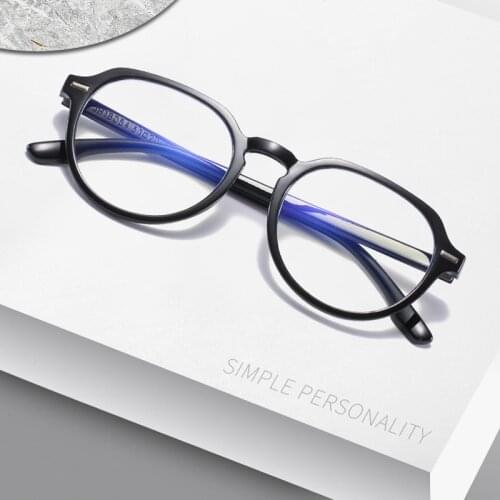 OUTMIX anti blue light blocker glasses women for Computer Eyewear Myopia Optical Eyeglass Round Transparent Retro Glasses Frame