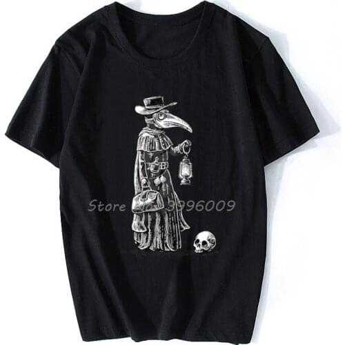 Plague Doctor Casual T-Shirt The Black Death Medicine Cure Maske Pest Arzt Doktor Cotton T Shirt Hip Hop Tees Tshirt Harajuku