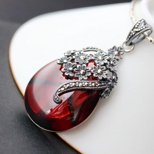 Silver Wholesale Retro Thai Silver Pendant S925 Sterling Silver Large Flower Silver Pendant Fashion Men And Women