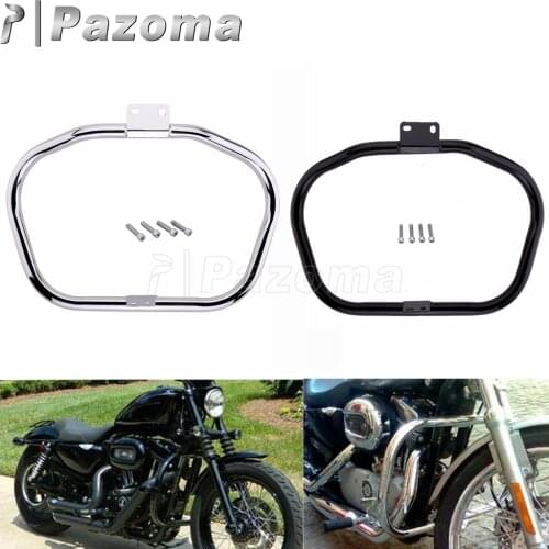 32mm Steel Highway Crash Bar Motorcycle Engine Guard Protector For Harley Sportster Iron 883 XL 883 XL1200 Forty-Eight 2004-Up