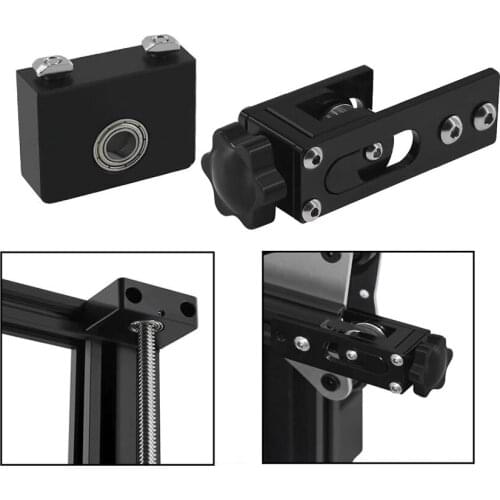 3D Printer Upgrade Aluminum Z-Axis Leadscrew Top Mount + 2020 X-axis Synchronous Belt Stretch Tensioner for Creality Ender 3