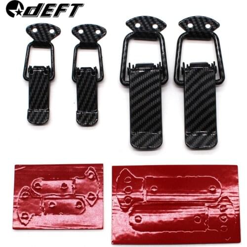 2Pcs Universal Bumper Durable Security Hook Lock Clip Kit Clip Hasp Racing Car Truck Hood Quick Release Fastener Accessories