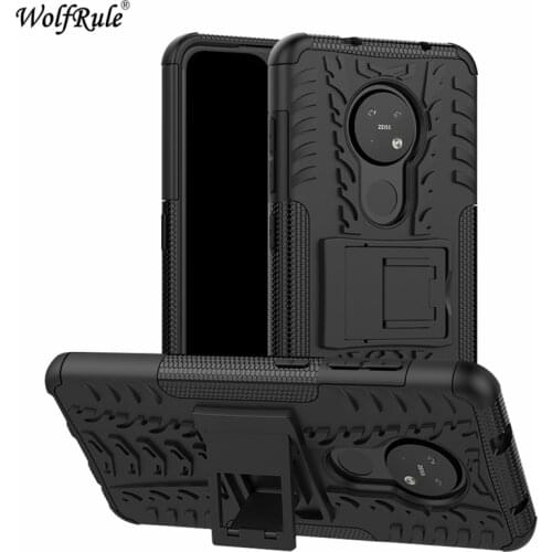 Wolfrule Case For Nokia 7.2 Case Dual Layer Armor TPU+PC Shockproof Cover For Nokia 7.2 Phone Case For Nokia 6.2 7.2 Coque 6.3"