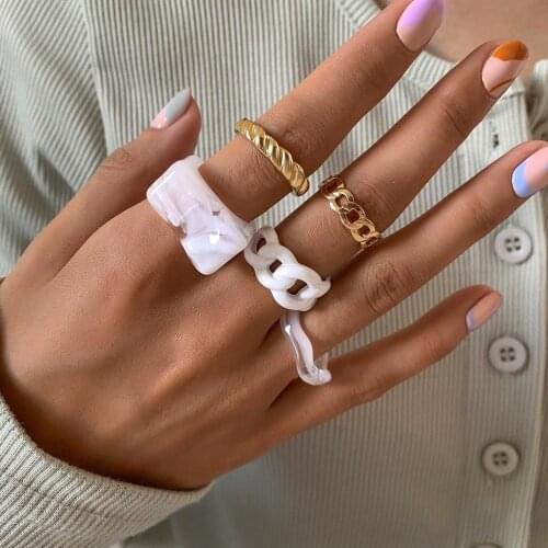 YASWEi White Rings