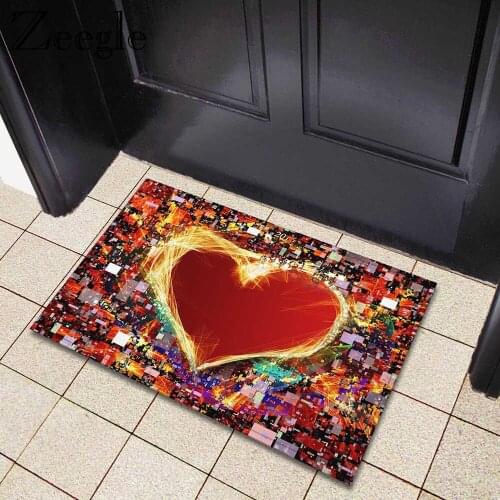 Zeegle Door Mats Kitchen Rug Non-slip Entrance Doormat Soft Foot Rug Absorbent Hallway Carpet 3D Printed Indoor Mat
