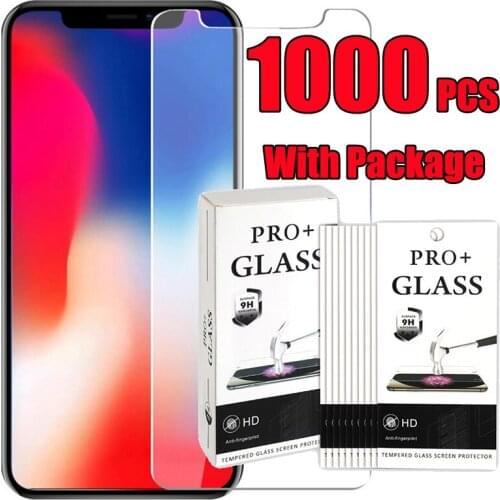 1000pcs 2.5D Premium Tempered Glass Guard Screen Protector Film For iPhone 12 Mini 11 Pro Max XS XR X 8 7 6 Plus SE With Package