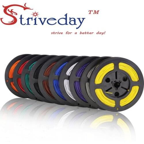 20 meters/roll UL 1007 28awg Stranded Wire Electrical Wire Cable Line Airline Copper PCB Wire DIY 10 colors selection