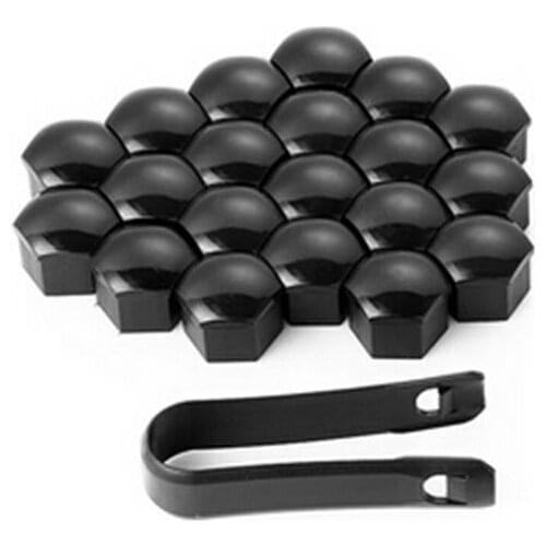 20pcs 17mm Tyre Wheel Hub Covers Wheel Nuts Covers Protection Caps Tire Wheel Screw Bolts Nut Caps Hub Screw Protector