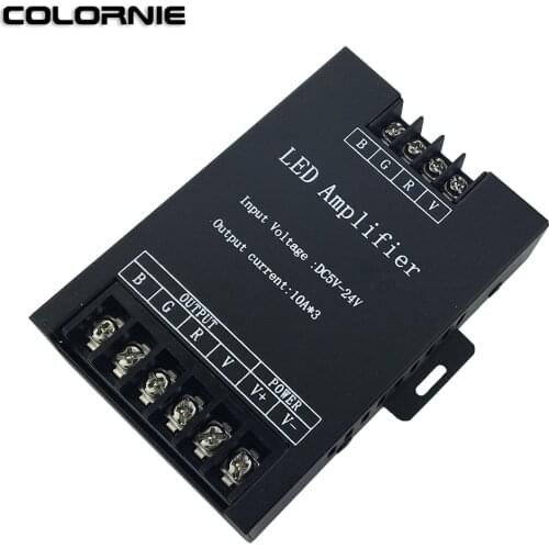 30A LED Amplifier DC5-24V 3*10A amplifier dimmer for RGB LED Strip Power Repeater Console Controller