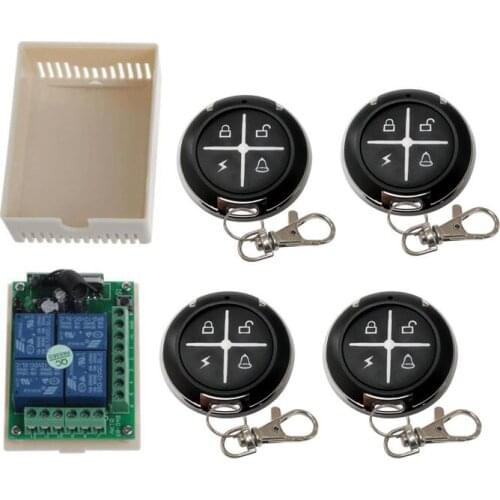 433mhz DC 12V 10A 4 channel RF switch Wireless Remote Control switch Electric car/motorcycle/headlamp horn transmitter