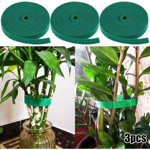5m Plant Ties Nylon Plant Bandage Velcro Tie Garden Plant Shape Tape Hook Loop Bamboo Cane Wrap Support Garden Accessories