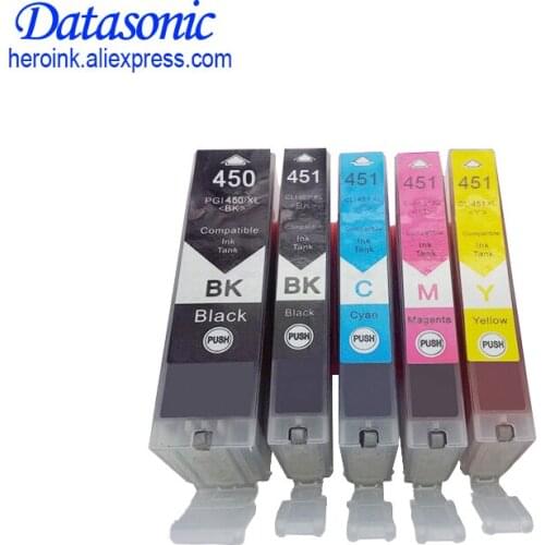 5pcs for CANNON PGI i450 CLI451 XL compatible ink cartridge for Canon ip7240 MX924 IX6540 IX6840 IP8740 printer cartridge