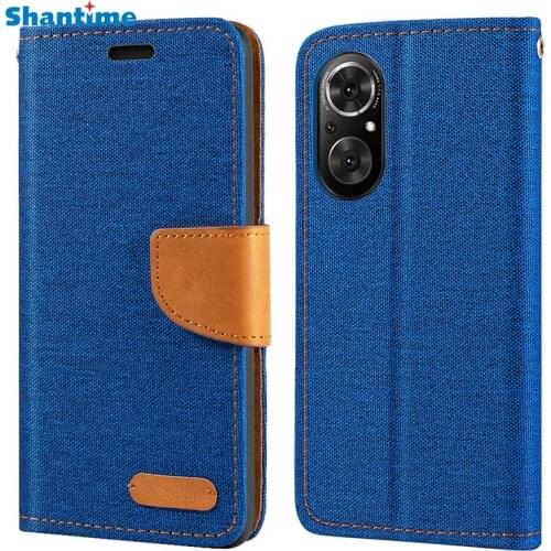 Oxford Leather Wallet Case For Huawei Honor 50 SE With TPU Soft Back Cover Magnet Flip Case For Huawei Honor 50 SE