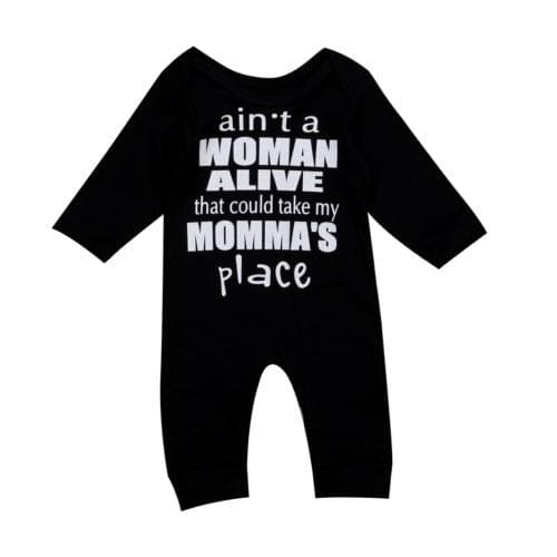 Newborn Kids Baby Boy Girl Cotton Letter mommas place Romper Jumpsuit Clothes Outfits