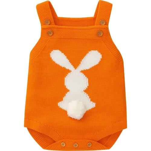 Baby Bodysuits Clothes Knitted Jumpsuit Newborn Sleeveless Rabbit One Size Toddler Kids Romper Baby Girl Boy Summer Clothes