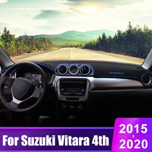 For Suzuki Vitara 4th 2015 2016 2017 2018 2019 Car Dashboard Cover Mats Avoid Light Pad Instrument Platform Desk Carpets