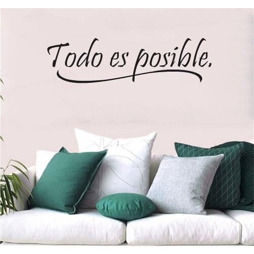 Spanish quotes wall Sticker words quotes wall decal home decoration for living room bedroom vinyl mural ru4010