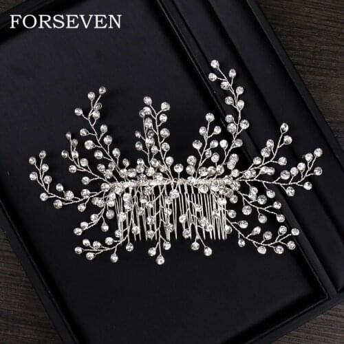 Rhinestone Crystal Hair Comb For Bride Fashion Ladies Accessories on the Head Wedding Hair Combs Bride Hair Jewelry
