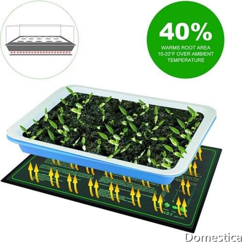 Flower And Plant Nursery Heating Pad Silicone Electric Heat Pads 20X10 Inch IP67 Waterproof UK/AU/US/EU Plug Garden Accessories