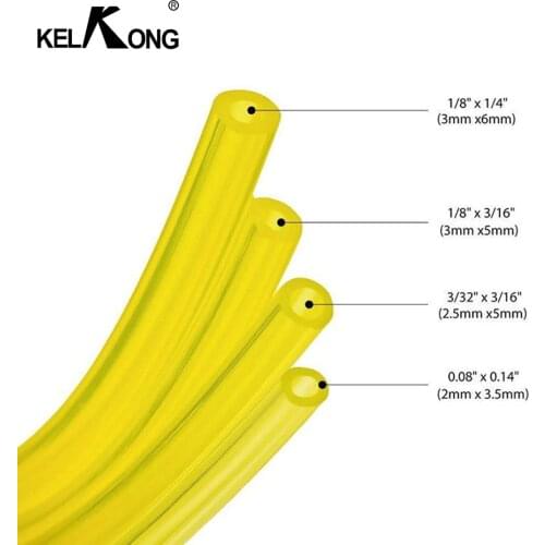 KELKONG 1 M Motorcycle Bike Fuel Diameter Inner Dia 3mm*5mm 3mm*6mm Yellow Pipe Fuel Filter Line Oil Pipe Fuel Tank Spare Parts