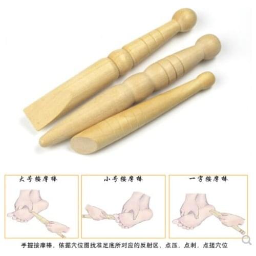 3pcs Hand & Foot massage sticks acupuncture stick, meridian massage device 3 in 1 set free shipping