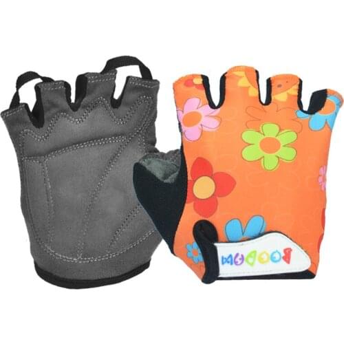 Summer Cycling Gloves Kids Non-slip Half Finger Microfiber Breathable Riding Bike Roller Skates Sport Gloves for Boys and Girls