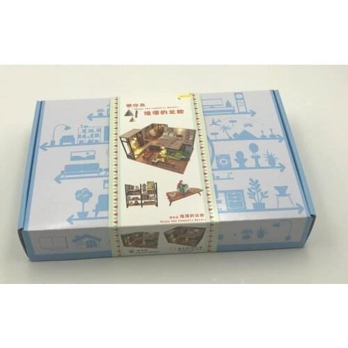 Wholesale toy 1:24 scale miniature wood crafts doll houses