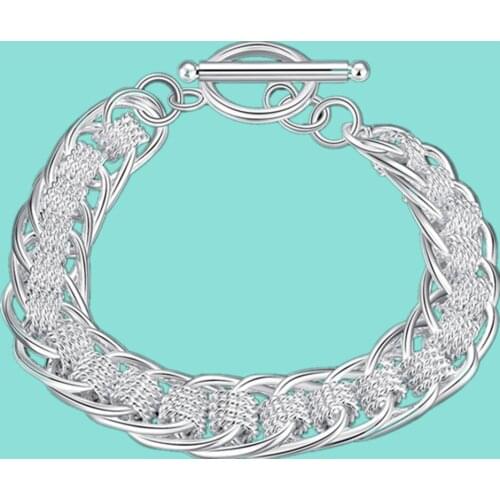 Wholesale 925 Sterling Silver High Quality Lady Bracelet Many Circle Charm Bracelets Jewelry for Women Men Gift