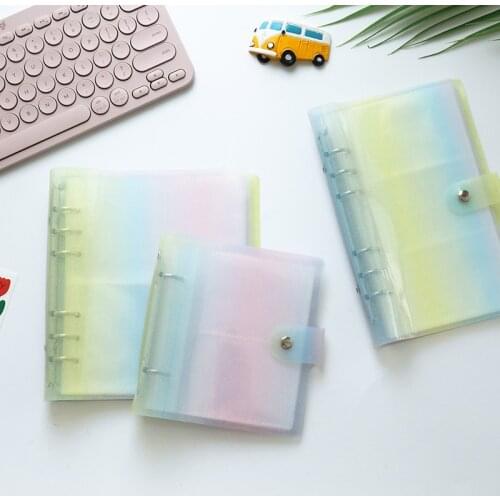 Rainbow Color Binder Jelly Photo Album 25 Inner Pages Binder Holds 3 Inch Mini K-pop Star Card Collect Book Album
