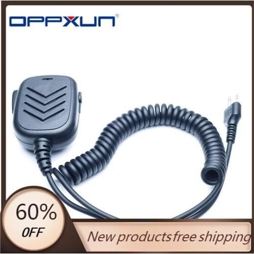 OPPXUN Shoulder Handheld Speaker Mic PTT for Midland Portable Radio Alan 39 GXT550 GXT5000 75-785 75-786 75-810 Walkie Talkie