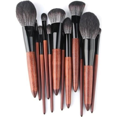 Professional 12pcs /set Makeup Brushes Set Powder Foundation Eyeshadow Eyeliner Lip Brush Tool Face Eye Lip Heavy Makeup Brushes