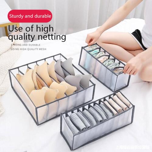 Simple Underwear Storage Box Containers Compartmental Bra Underwear Drawer Type Female Wardrobe Organizer Household Items