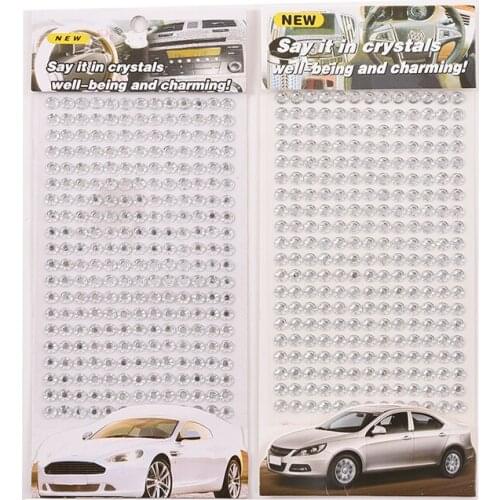 260Pcs/set 6mm Self Adhesive Acrylic Rhinestone For DIY Phone PC Car Decal Styling Accessories Art Diamond Scrapbooking Stickers