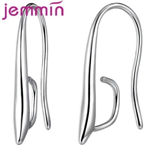 Irregular Open Hoop Earrings Accessories 925 Sterling Silver For DIY Finding Jewelry 10pcs Earring Making Accessory