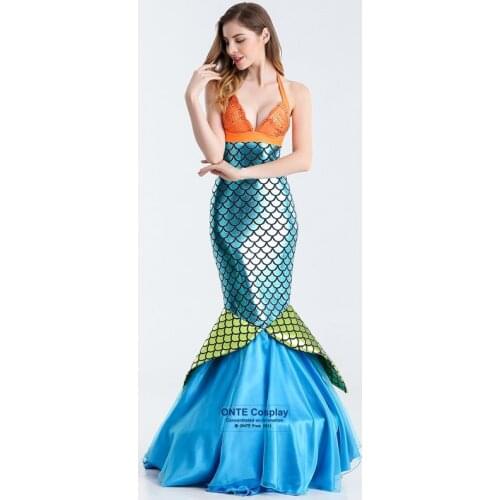 A Fairy Tale Cosplay Costumes Mermaid Women Sexy Dress Fairy Fancy Stage Uniforms for Halloween Party