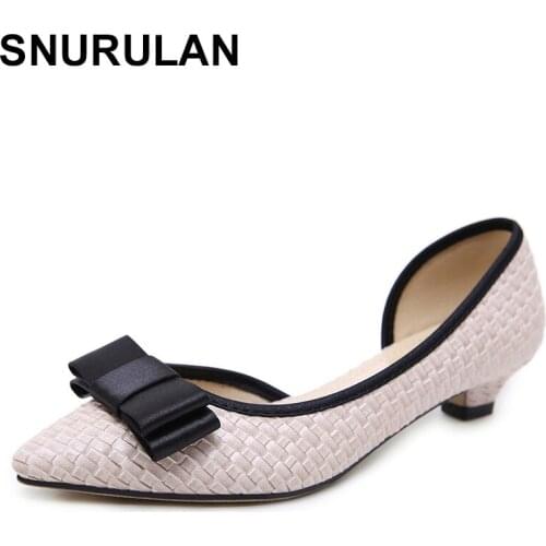 SNURULAN Spring and autumn fashion shoes for mothers; evening shoes with low heels; big sizes; womens shoes for celebrations