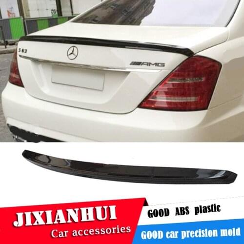 For W221 Spoiler 2007-2015 Mercedes-Benz W221 S-class S300 S350 Spoiler YV ABS plastic Material Car Rear Wing Color Rear Spoiler