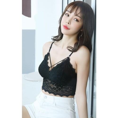 Womens Suspenders, Lace Tube Top, Beauty Vest, All-Match Sexy Underwear, Wrapped Chest, One Size