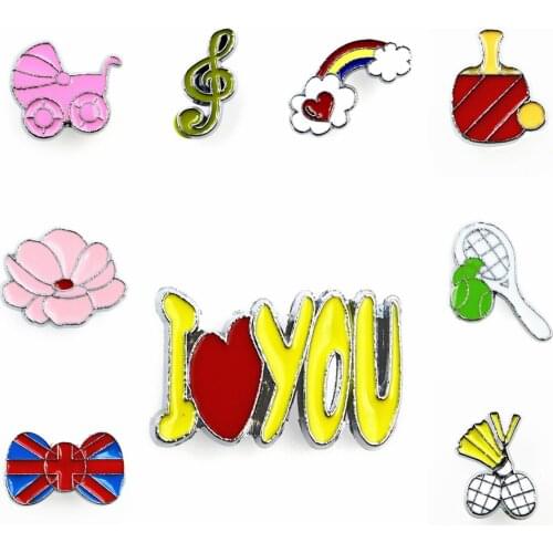 BOSHI Jewelry 10Pcs/Lot 8mm Slide Charms For Bracelet Making Cherry Pet Collar Dog Cat Tag Wristband Keychain DIY Accessories