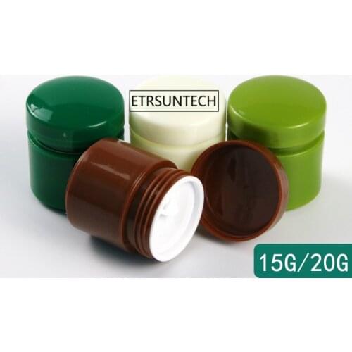 100pcs 20ml PP cream Jar boxes Empty Plastic Cosmetic Container Small Sample Makeup Sub-bottling F2434