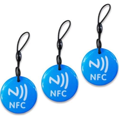 3pcs Waterproof 3 colors Crystal Epoxy 13.56MHZ Diameter 35mm NFC Tag Ntag213 for All NFC Phones
