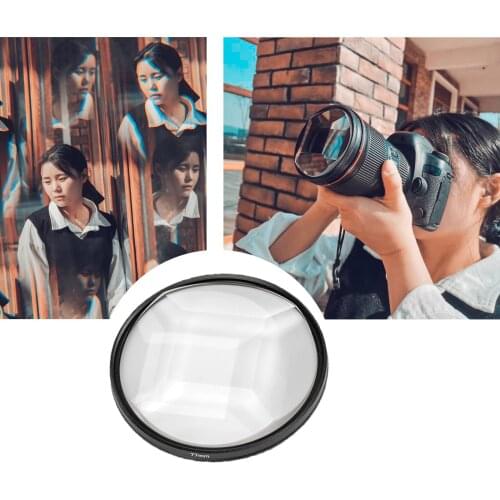 SLR Camera Special Effects Lens Accessories Filter Triangular Prism 77mm Multiple Image