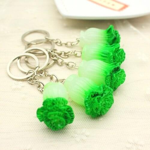FREE shipping by FEDEX 200pcs/lot Creative Cabbage Key Chains Vegetable Keychains Mini Cabbage Keyrings Gifts