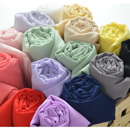 Skirt Party Decorator Georgette Tulle Dress Material Chiffon Fabric Sheer Bridal Wedding Dress Lining Fabric Plain 50*150cm