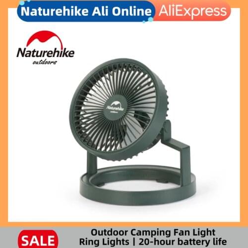 Naturehike Outdoor Lighting Fan Light USB Charging Cooler Camp Light Portable Camping Equipment Tent Light Electric Fan Lamp