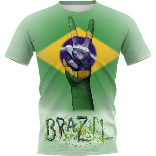 CLOOCL Men T-shirt Brazilian Flag 3D Print Fashion Short Sleeve Tee Shirts Women Fashion Harajuku Unisex Streetwear Summer Tops